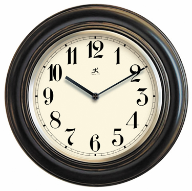 Infinity Instruments Benchmark Black Wall Clock