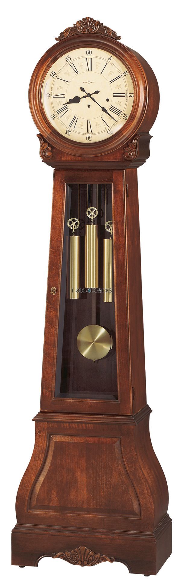 Close up view of howard miller la rochelle grandfather clock