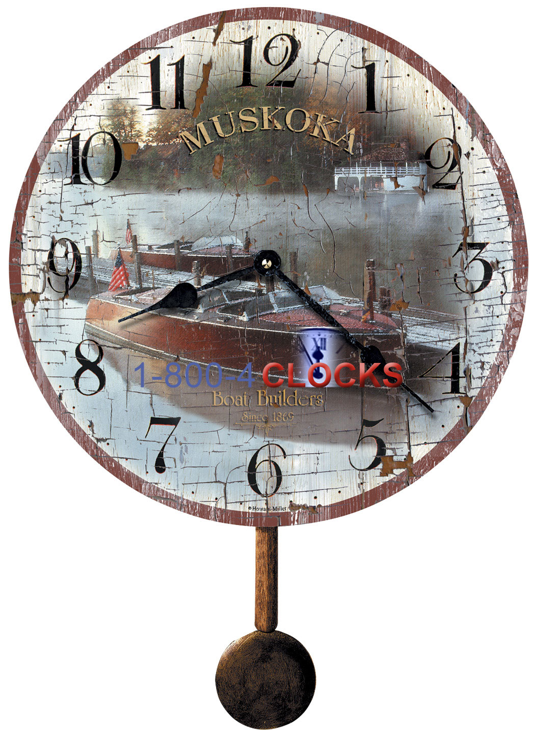 Howard Miller Muskoka Boat Builders  Wall Clock