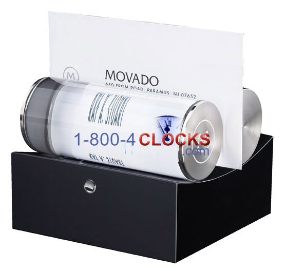 Movado Black Crystal Business Card Holder