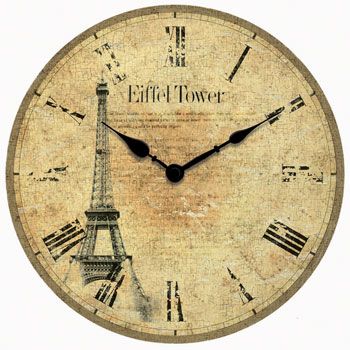 Infinity Instruments Eiffel Tower Tribute Wall Clock