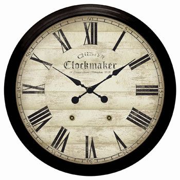 Infinity Instruments Large Chester Clockmaker Wall Clock