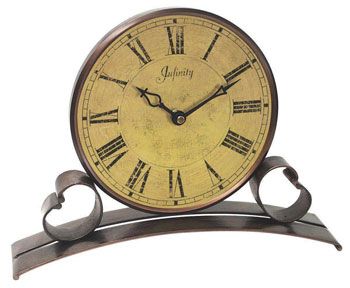 Infinity Instruments Metal Trimmed Table Clock