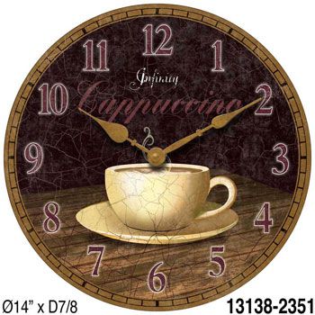 Infinity Instruments Dreamy Cappuccino Wall Clock