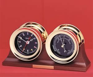 The Chelsea Nautical Flag Clock and Barometer Set
