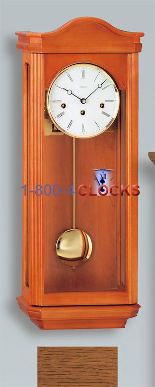 Kieninger Rustic Oak With Milled Wave Door Wall Clock