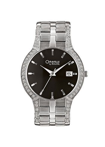 Caravelle Crystal Collection Mens Watch
