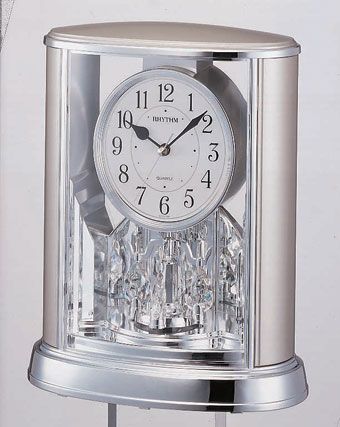 Rhythm Clocks Silver Teardrop