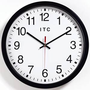Basic Black Industrial Time Wall Clock