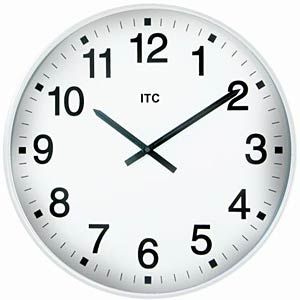 Oversize White Industrial Time Wall Clock