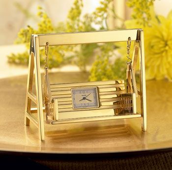 Miniature Collectibles Classic Home Collection Porch Swing Clock