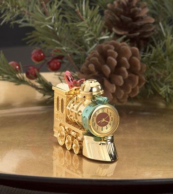 Miniature Collectibles Holiday Collection Holiday Train II Clock
