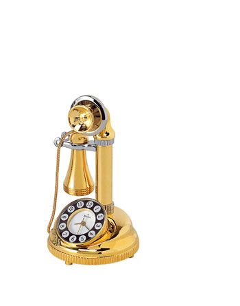 Miniature Collectibles Americana Collection Candlestick Telephone Clock