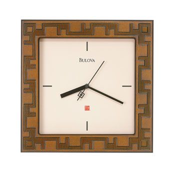 Bulova Frank Lloyd Wright Collection Four Square Wall Clock
