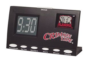 U of Alabama Crimson Tide Football NCAA Sports Clock Logos w Best Plays