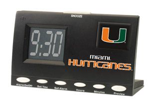 U Miami Hurricanes NCAA Football Sports Clock w Best Plays