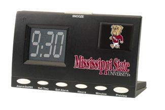 Mississippi State U Bulldogs NCAA Football Sports Clock w Best Plays