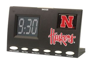 U Nebraska Cornhuskers NCAA Football Sports Clock w Best Plays