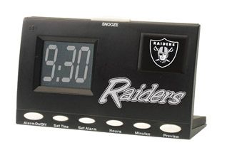 NFL Oakland Raiders Football Sports Clock with Logo - Collectible - Best Plays
