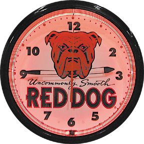 Red Dog 20 Inch Neon Clock