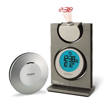Oregon Scientific Atomic Projection Clock with Wireless Pillow Speaker Combo