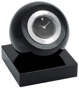 Movado Black Sphere Table Clock