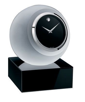 Movado 80mm Frosted Sphere Clock