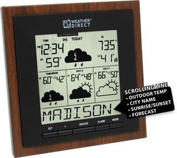 LaCrosse Technology 4 Day Internet Powered Wireless Forecaster Clock