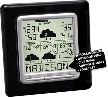 LaCrosse Technology 4 Day Internet Powered Wireless Forecaster Clock