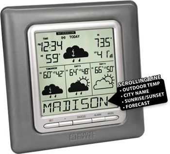 LaCrosse Technology 4 Day Internet Powered Wireless Forecaster Clock