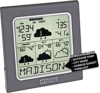 LaCrosse Technology 4 Day Internet Powered Wireless Forecaster Clock