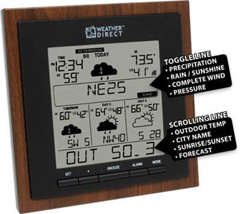 LaCrosse Technology 4 Day Internet Powered Wireless Forecaster Clock