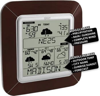 LaCrosse Technology 4 Day Internet Powered Wireless Forecaster Clock