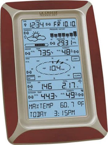 LaCrosse Technology Weather Pro Touch Screen Center: Wind Rain Weather PC Software Clock