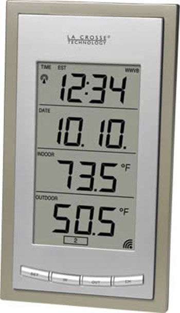 LaCrosse Technology Wireless Temperature Station with Date Clock