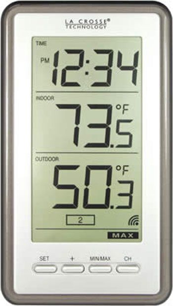 LaCrosse Technology Wireless Thermometer Clock