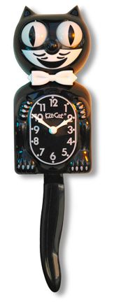 Kit Cat Classic Black Wall Clock