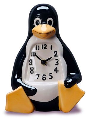 La Penguin Ceramic Table Desk Clock