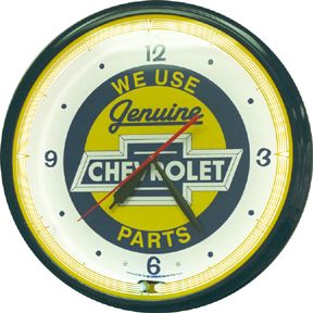 Chevy Bowtie 20 Inch Neon Clock