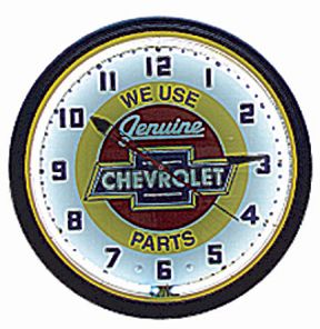 Chevy Red Center 20 Inch Neon Clock