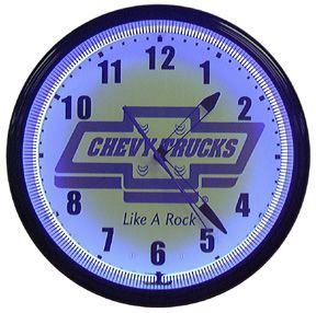 Chevy Trucks 20 Inch Neon Clock