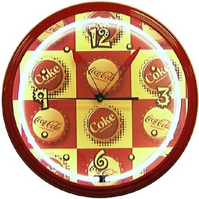 Coke Bottle Caps 20 Inch Neon Clock