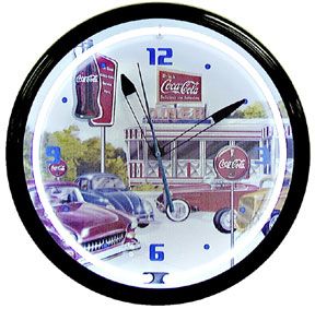 Coke Diner 20 Inch Neon Clock
