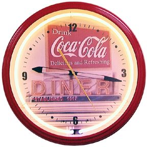 Coke Diner Sign 20 Inch Neon Clock