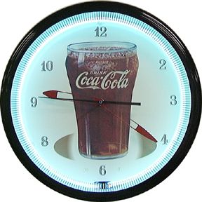 Coke Glass 20 Inch Neon Clock