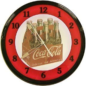 Coke Six Pack 20 Inch Neon Clock