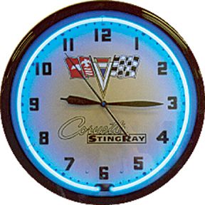Corvette Stingray  Price on Corvette Stingray 20 Inch Neon Clock Grandfather Clocks Howard Miller