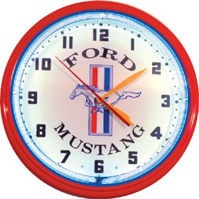 Ford Mustang 20 Inch Neon Clock