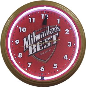 Milwaukee's Best 20 Inch Neon Clock