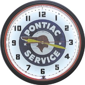 Pontiac 20 Inch Neon Clock